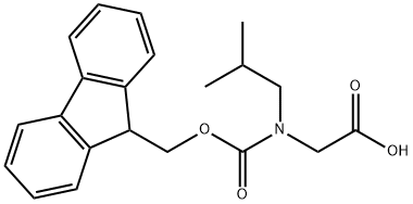 N-Fmoc-N-(2-methylpropyl)glycine Struktur