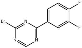 2-Bromo-4-(3,4-difluorophenyl)-1,3,5-triazine Struktur