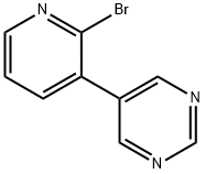 2-Bromo-3-(pyrimidin-5-yl)pyridine Struktur