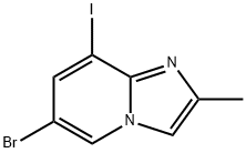 6-bromo-8-iodo-2-methylimidazo[1,2-a]pyridine Struktur