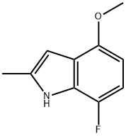 7-fluoro-4-methoxy-2-methyl-1H-indole Struktur