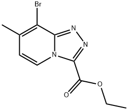 ethyl 8-bromo-7-methyl-[1,2,4]triazolo[4,3-a]pyridine-3-carboxylate Struktur