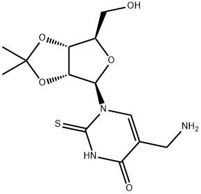 5-Aminomethyl-2',3'-di-O-isopropylidene 2-thiouridine Struktur