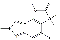 ethyl 2,2-difluoro-2-(6-fluoro-2-methyl-2H-indazol-5-yl)acetate Struktur