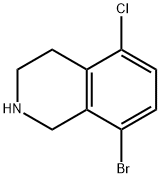 8-bromo-5-chloro-1,2,3,4-tetrahydroisoquinoline Struktur