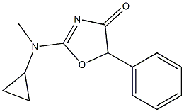 2-(N-cyclopropyl-N-methylamino)-5-phenyloxazol-4(5H)-one Struktur