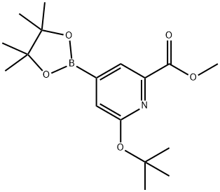 methyl 6-(tert-butoxy)-4-(4,4,5,5-tetramethyl-1,3,2-dioxaborolan-2-yl)picolinate Struktur