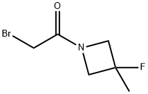 2-bromo-1-(3-fluoro-3-methyl-azetidin-1-yl)ethanone Struktur