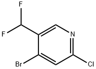 Pyridine, 4-bromo-2-chloro-5-(difluoromethyl)- Struktur