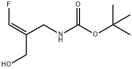 Carbamic acid, N-[(2E)-3-fluoro-2-(hydroxymethyl)-2-propen-1-yl]-, 1,1-dimethylethyl ester Struktur