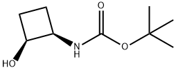 tert-butyl N-[(1R,2S)-2-hydroxycyclobutyl]carbamate Struktur