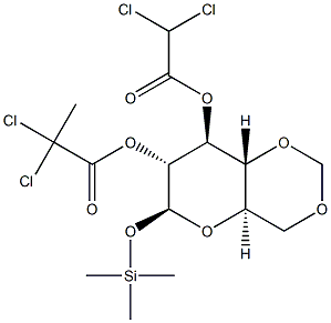 (4aR,6S,7R,8S,8aR)-8-[(2,2-dichloroacetyl)oxy]-2-methyl-6-[(trimethylsilyl)oxy]-hexahydro-2H-pyrano[3,2-d][1,3]dioxin-7-yl 2,2-dichloroacetate Struktur