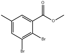 2,3-Dibromo-5-methyl-benzoic acid methyl ester Struktur