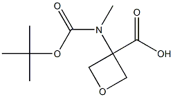 3-[Boc-(methyl)amino]-3-oxetanecarboxylic acid Struktur