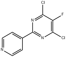 4,6-dichloro-5-fluoro-2-(pyridin-4-yl)pyrimidine Struktur