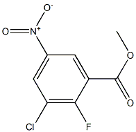 methyl 3-chloro-2-fluoro-5-nitrobenzoate Struktur