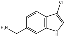 (3-chloro-1H-indol-6-yl)methanamine Struktur