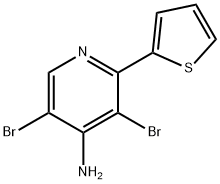 4-Amino-3,5-dibromo-2-(2-thienyl)pyridine Struktur