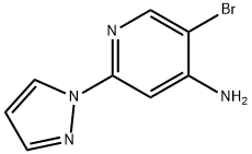 5-BROMO-2-(1H-PYRAZOL-1-YL)PYRIDIN-4-AMINE Struktur