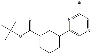 2-Bromo-6-(N-Boc-piperidin-3-yl)pyrazine Struktur