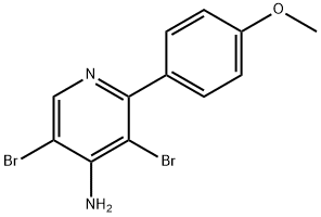 4-Amino-3,5-dibromo-2-(4-methoxyphenyl)pyridine Struktur