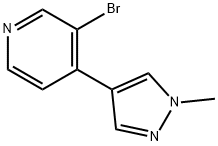 3-BROMO-4-(1-METHYL-1H-PYRAZOL-4-YL)PYRIDINE Struktur