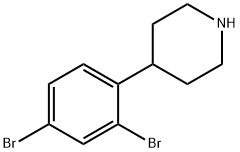 4-(piperidin-4-yl)-1,3-dibromobenzene Struktur