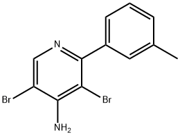 4-Amino-3,5-dibromo-2-(3-tolyl)pyridine Struktur