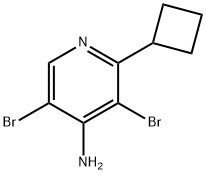 4-Amino-3,5-dibromo-2-(cyclobutyl)pyridine Struktur