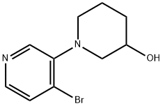 1-(4-BROMOPYRIDIN-3-YL)PIPERIDIN-3-OL Struktur