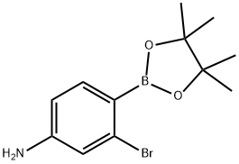 2-Bromo-4-aminophenylboronic acid pinacol ester Struktur