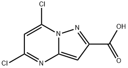 5,7-dichloropyrazolo[1,5-a]pyrimidine-2-carboxylic acid Struktur