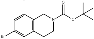 TERT-BUTYL 6-BROMO-8-FLUORO-1,2,3,4-TETRAHYDROISOQUINOLINE-2-CARBOXYLATE Struktur