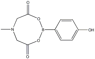 2-(4-Hydroxyphenyl)-6-methyl-1,3,6,2-dioxazaborocane-4,8-dione Struktur