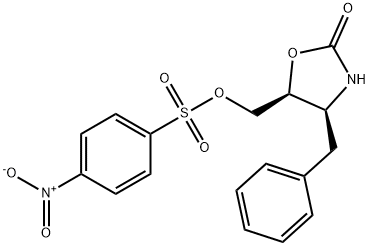 [(4S,5S)-4-benzyl-2-oxo-5-oxazolidinyl]methyl 4-nitrobenzenesulfonate Struktur