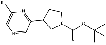 2-Bromo-6-(N-Boc-pyrrolidin-3-yl)pyrazine Struktur