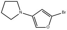 2-Bromo-4-(pyrrolidino)furan Struktur