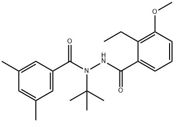 2-Ethyl-3-methoxybenzoic acid 2-(3,5-dimethylbenzoyl)-2-(1,1-dimethylethyl)hydrazide 結構式