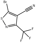 5-BROMO-3-(TRIFLUOROMETHYL)-1,2-THIAZOLE-4-CARBONITRILE, 1628451-85-3, 結(jié)構(gòu)式