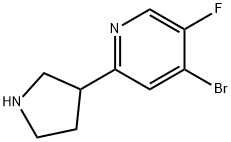 4-Bromo-2-(pyrrolidin-3-yl)-5-fluoropyridine Struktur