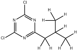 2,4-Dichloro-6-(iso-butyl-d9)-1,3,5-triazine Struktur