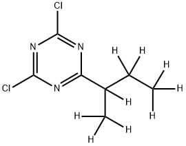 2,4-Dichloro-6-(sec-butyl-d9)-1,3,5-triazine Struktur