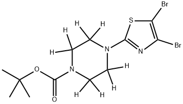 4,5-Dibromo-2-[N-Boc-(piperazin-d8)-1-yl]thiazole Struktur