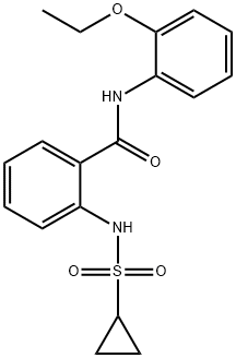 2-[(Cyclopropylsulfonyl)amino]-N-(2-ethoxyphenyl)benzamide Struktur