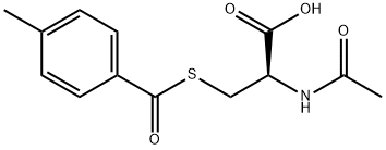 (S)-2-acetamido-3-(4-methylbenzoylthio)propanoic acid Struktur