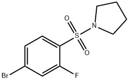 1-(4-bromo-2-fluorophenylsulfonyl)pyrrolidine Struktur