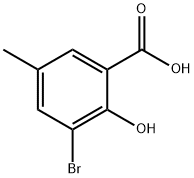 3-bromo-2-hydroxy-5-methylbenzoic acid Struktur