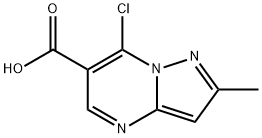 7-chloro-2-methylpyrazolo[1,5-a]pyrimidine-6-carboxylic acid Struktur