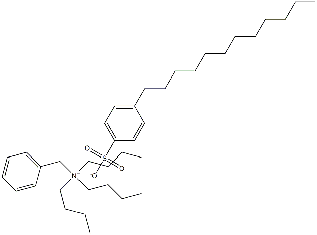 (N-benzyl-N,N,N-tributyl)ammonium 4-dodecylbenzenesulfonate Struktur