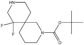 tert-butyl 7,7-difluoro-2,9-diazaspiro[5.5]undecane-2-carboxylate Struktur